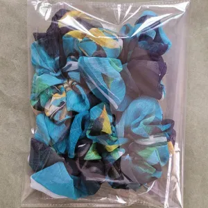 Dream Fashion Assorted Color Pack Of 6 Scrunchies Hair Rubber Band