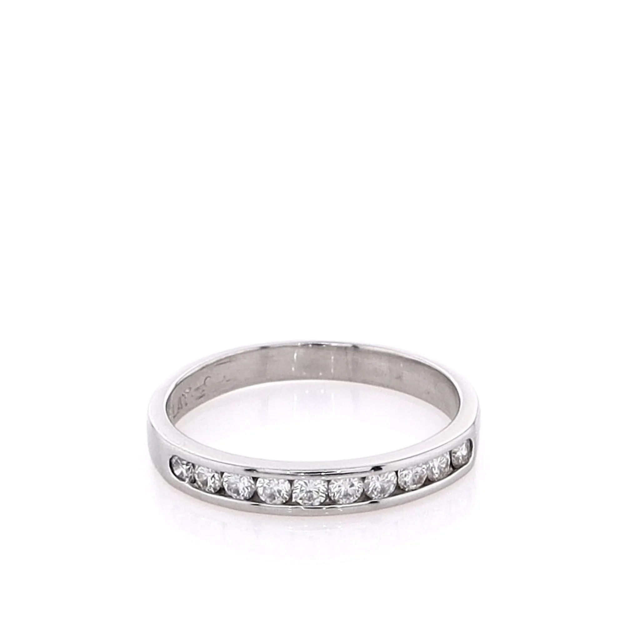 Estate Platinum Diamond Wedding Band