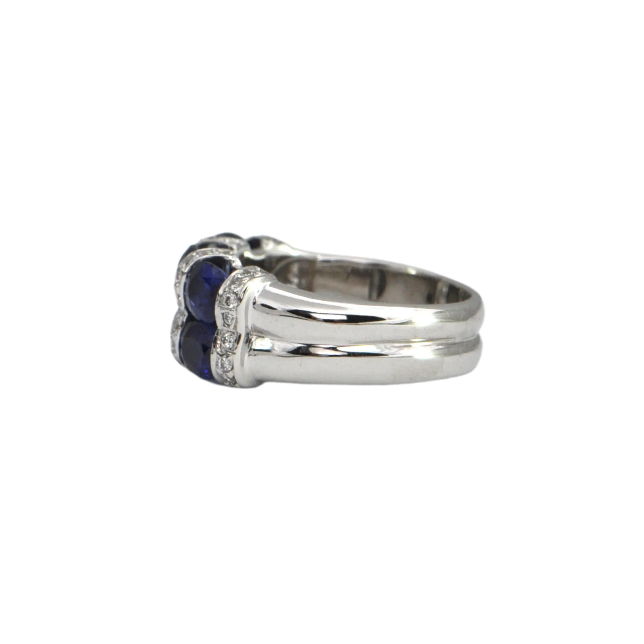 Estate Sapphire and Diamond 18k Gold Ring