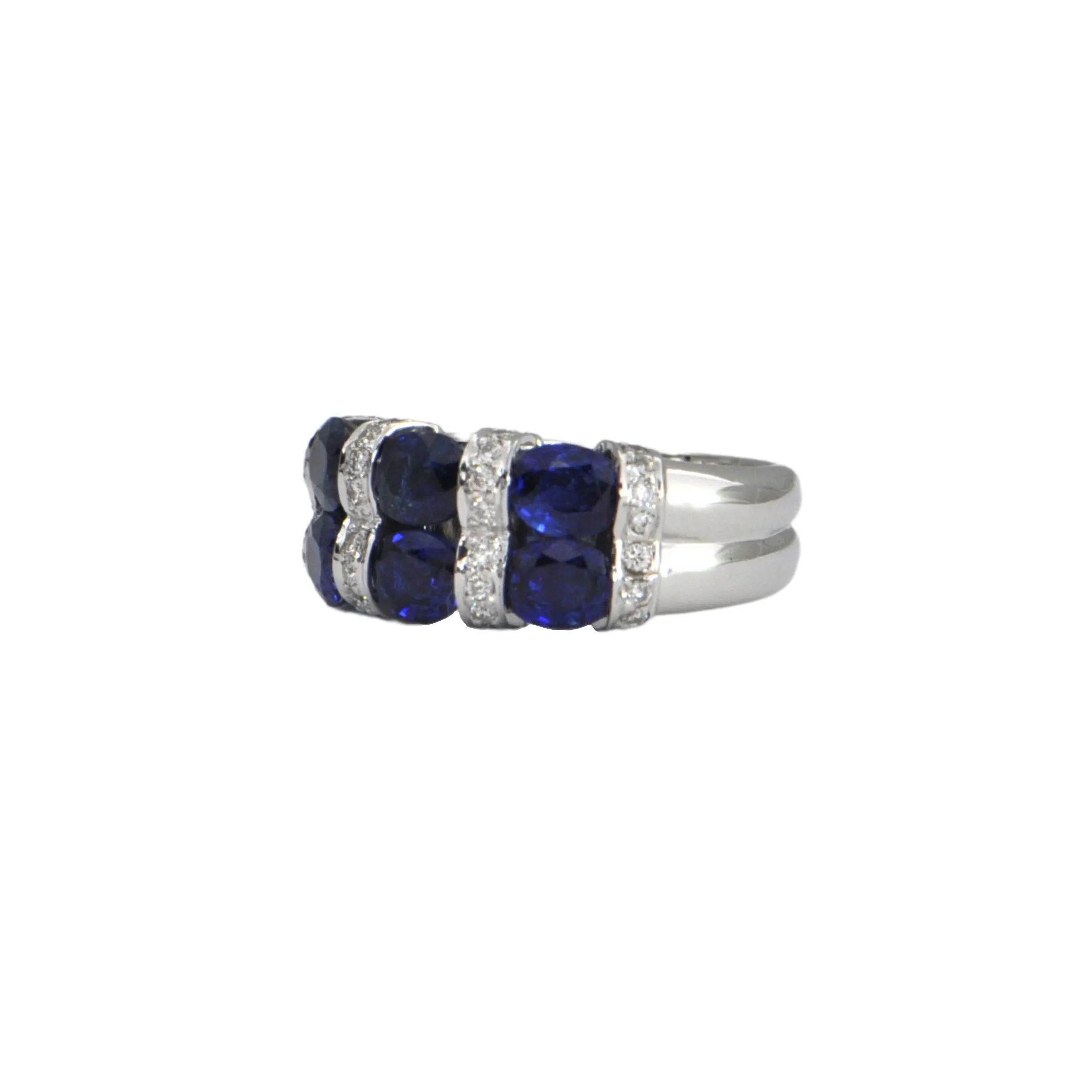 Estate Sapphire and Diamond 18k Gold Ring