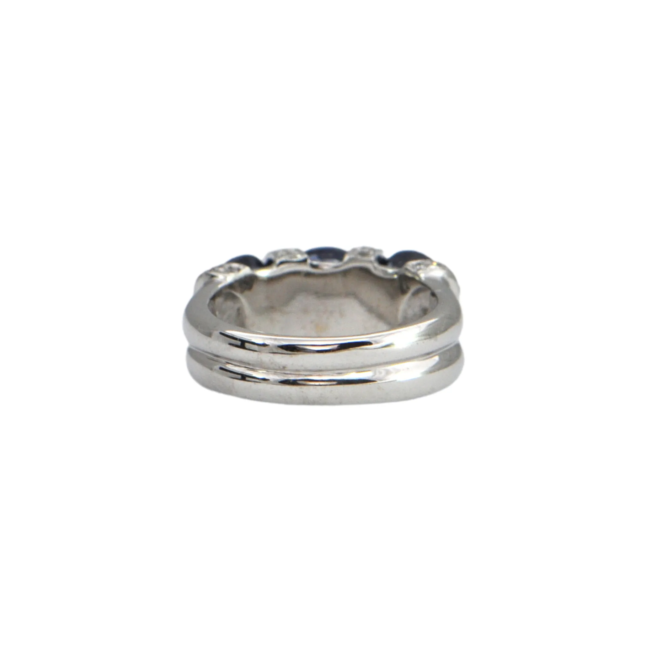Estate Sapphire and Diamond 18k Gold Ring