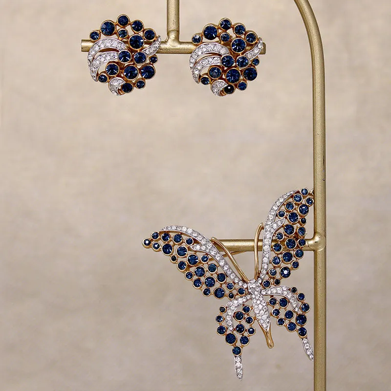 Ethereal Butterfly & Earring Set by Crown Trifari