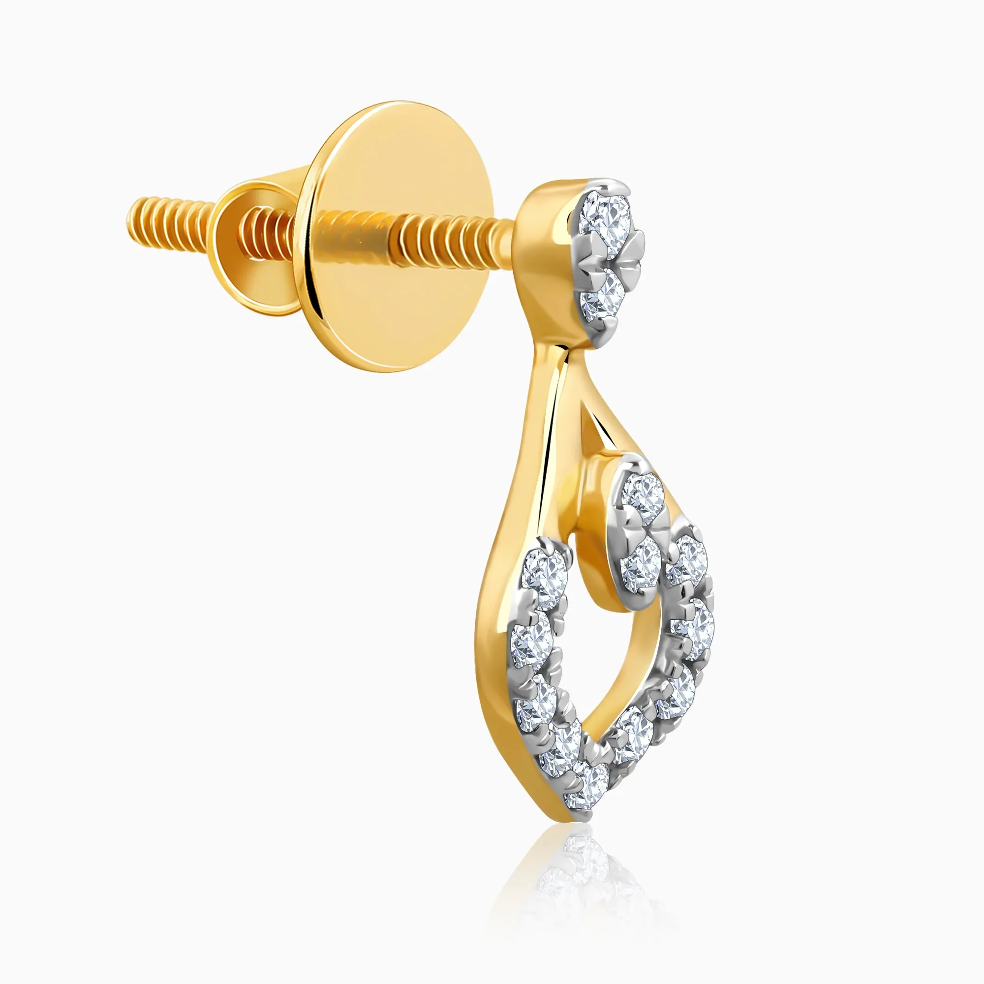 Gold Glow Drops Diamond Earrings