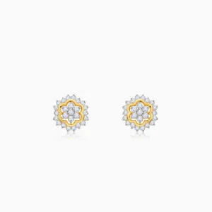 Gold Spring Diamond Studs