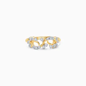 Gold Twinkling Twine Diamond Ring
