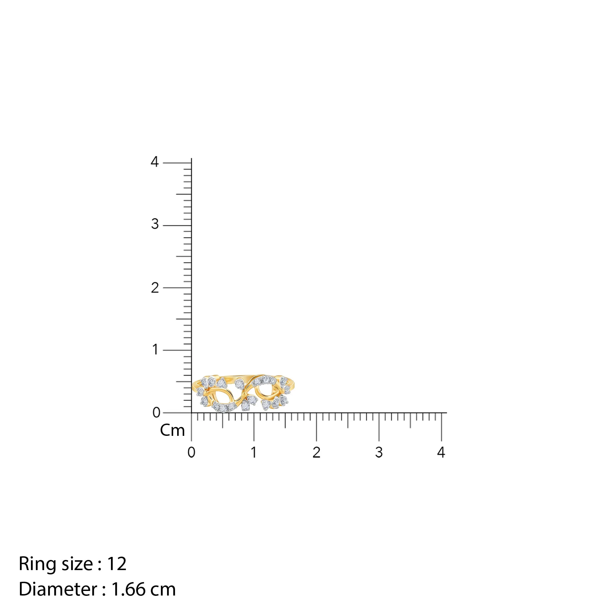 Gold Twinkling Twine Diamond Ring