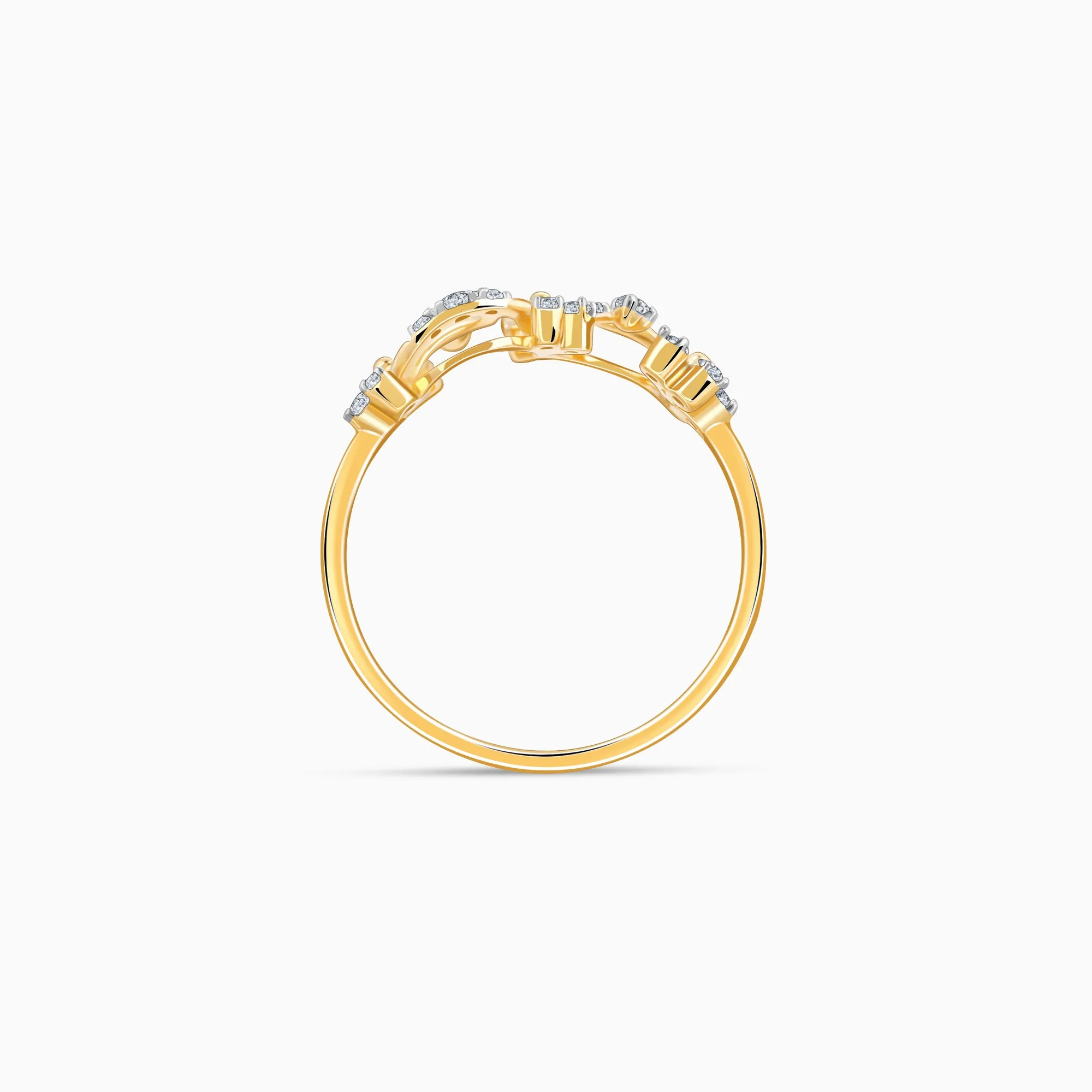 Gold Twinkling Twine Diamond Ring