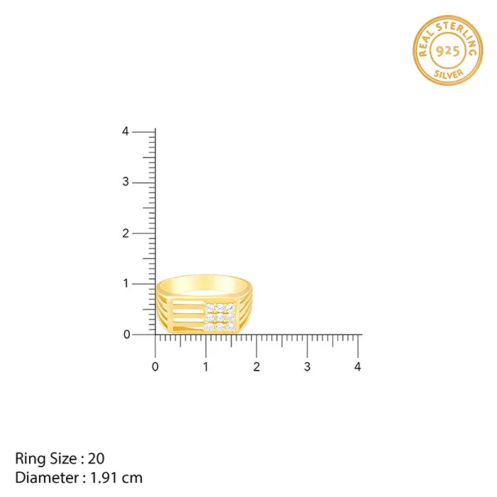 Golden Square in Rectangle Ring For Him