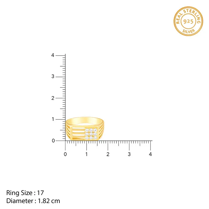 Golden Square in Rectangle Ring For Him