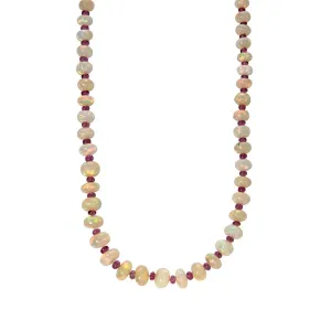 Goshwara Opal & Rubellite Bead 18K Gold Necklace