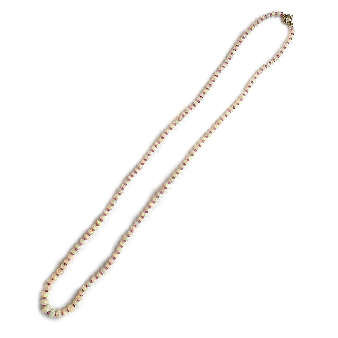 Goshwara Opal & Rubellite Bead 18K Gold Necklace