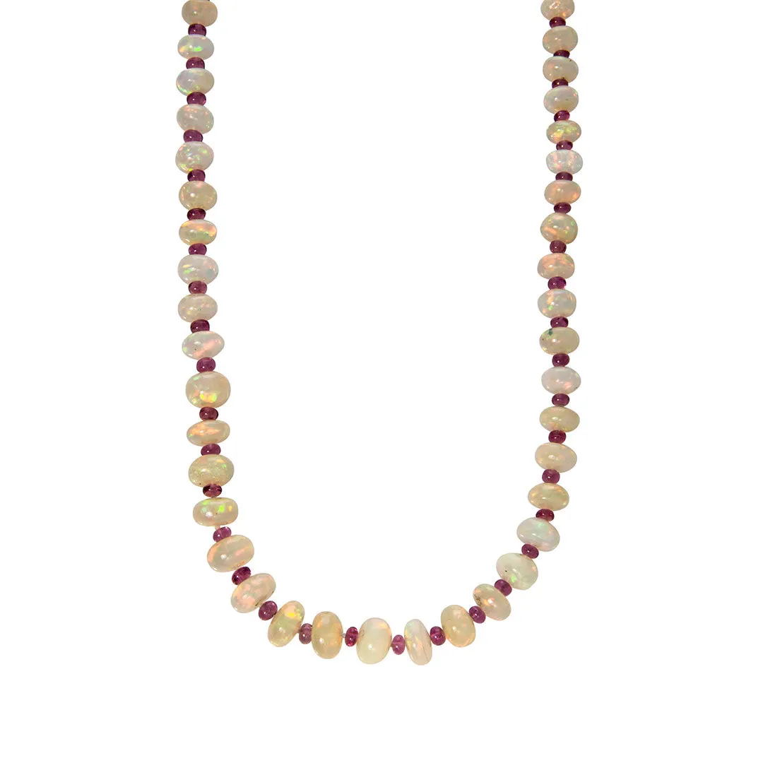 Goshwara Opal & Rubellite Bead 18K Gold Necklace