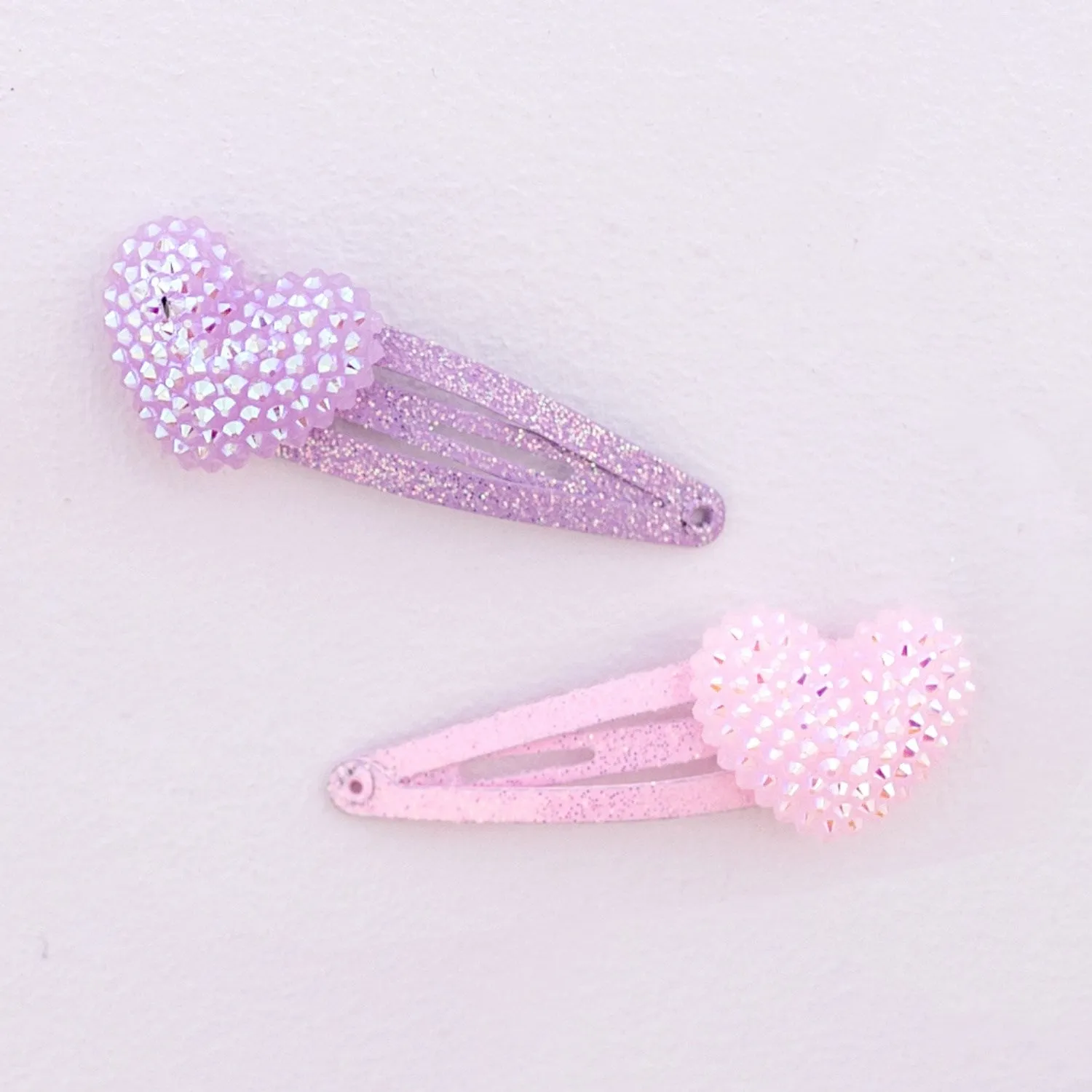 Great Pretenders Boutique Sparkle Heart Bobble Hairclips Purple/Pink