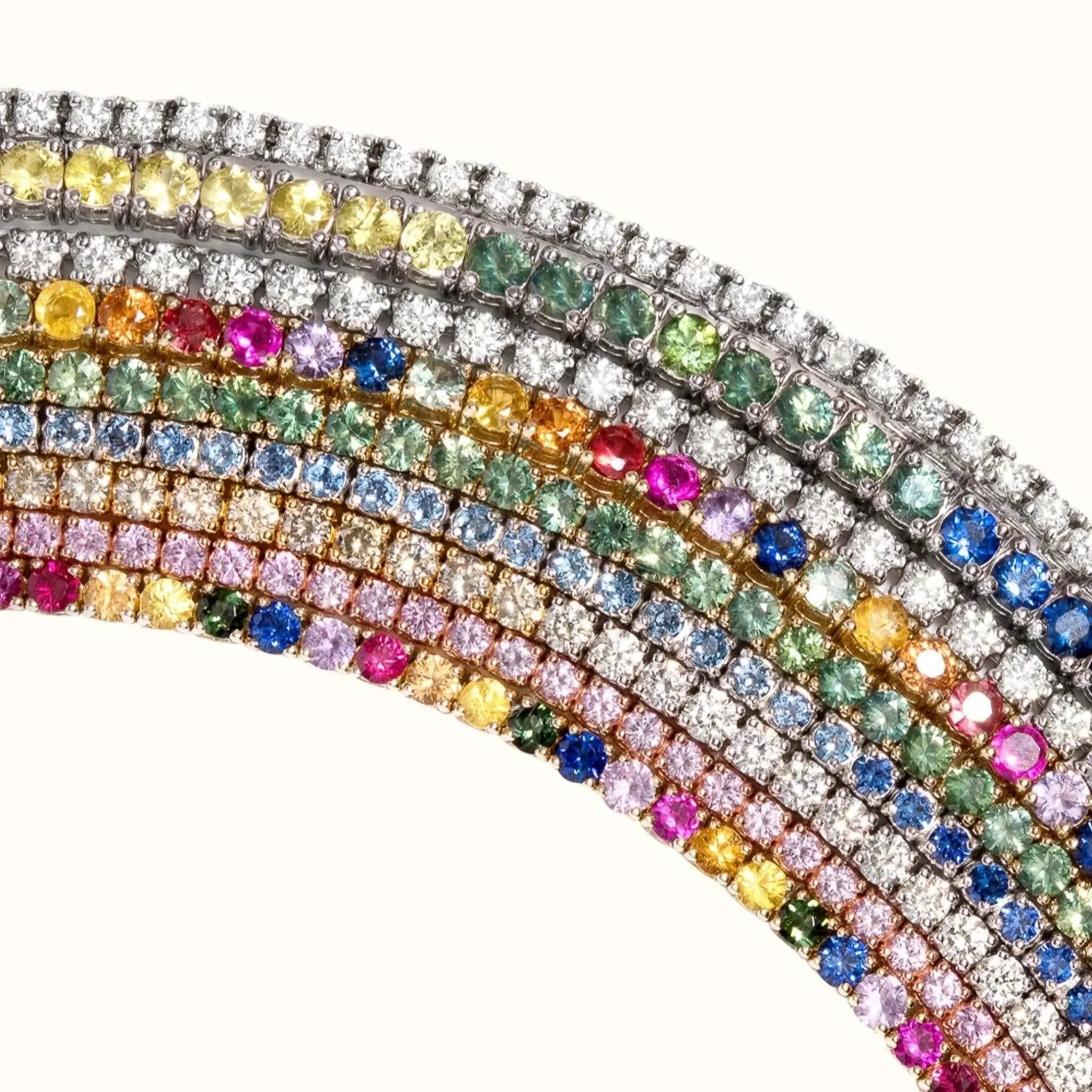Half Cognac Diamond Tennis Bracelet