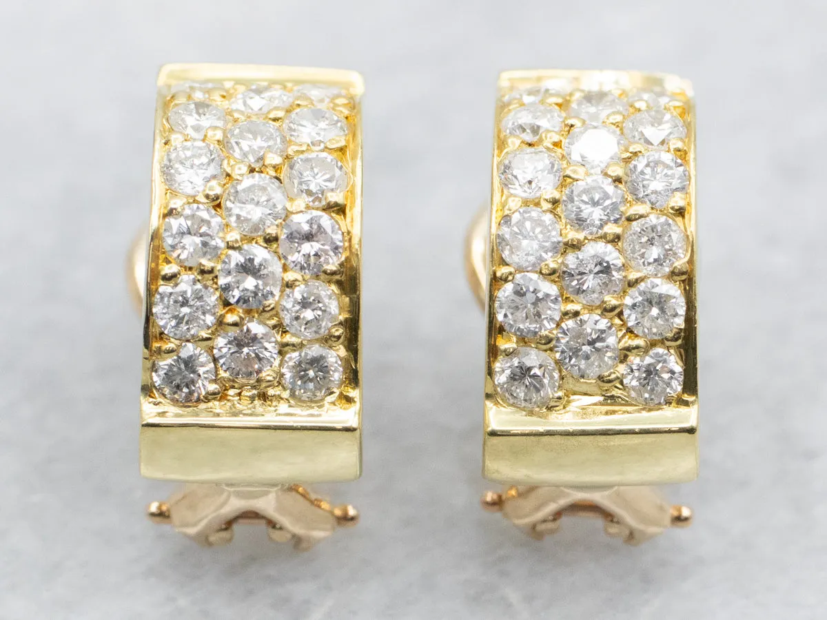 Huggie Hoop Diamond Earrings