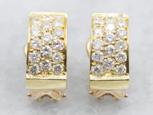 Huggie Hoop Diamond Earrings