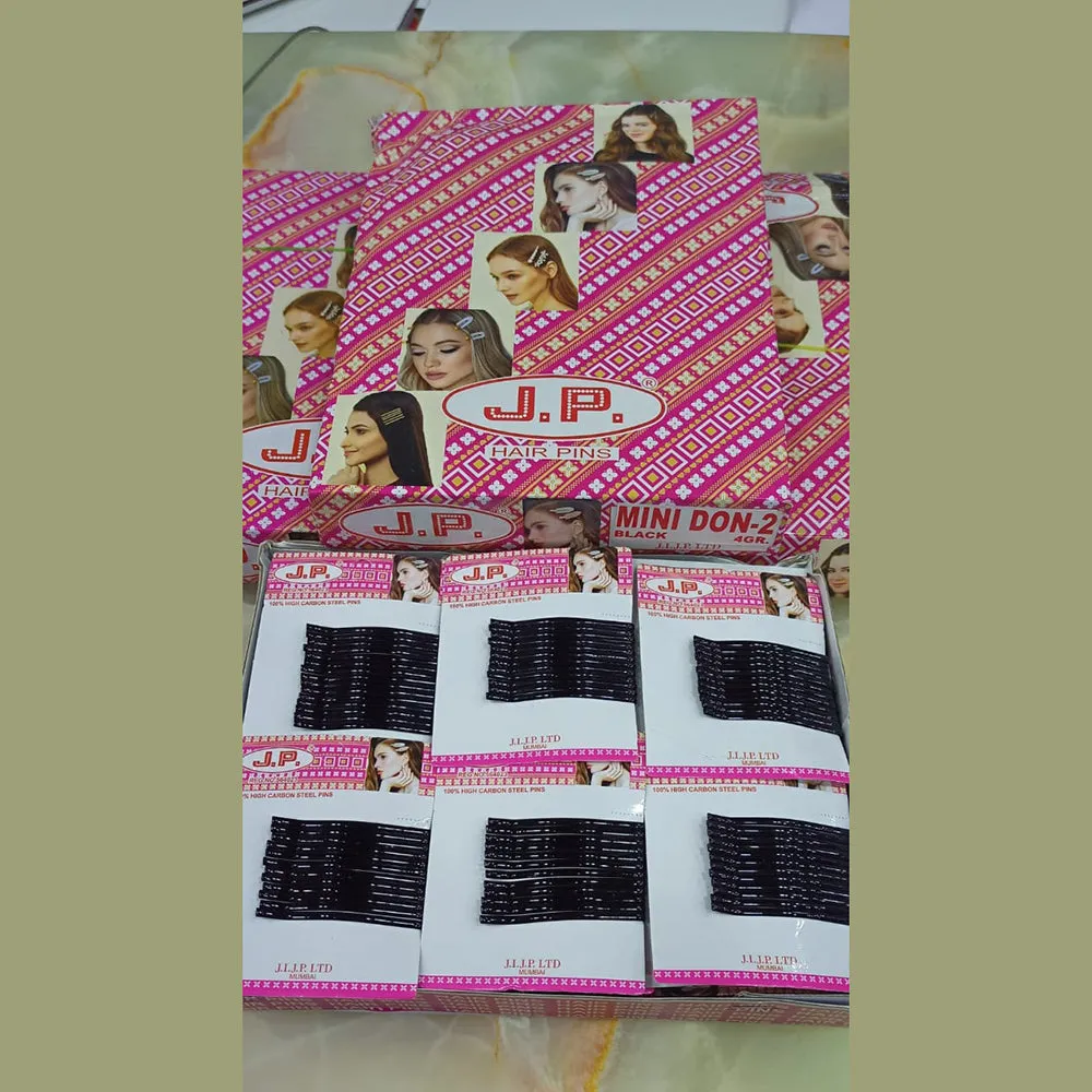 JP Hair Pins Mini Don Extra Thick & Heavy Shining Black 5.5 Cm Hair Pin/ Bobby Pin