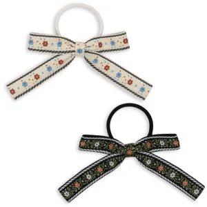 Konges Sl?jd Beige/Black 2 Pack Bow Elastic