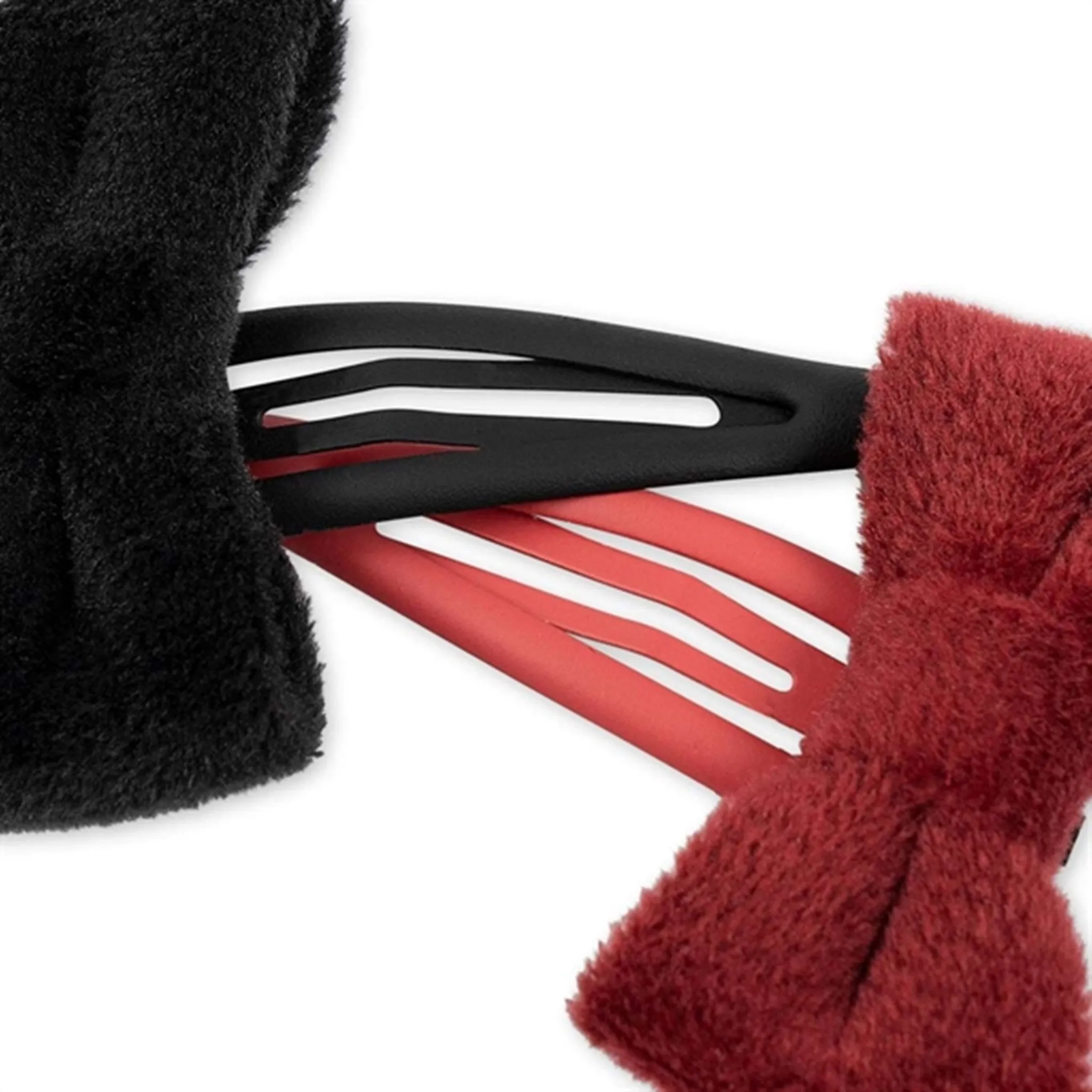 Konges Sljd Hair Clip Velvet Bowie 4-pack Red/Black
