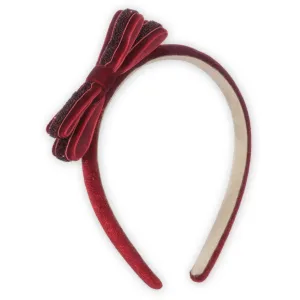 Konges Sl?jd Red Velvet Bow Hairbrace
