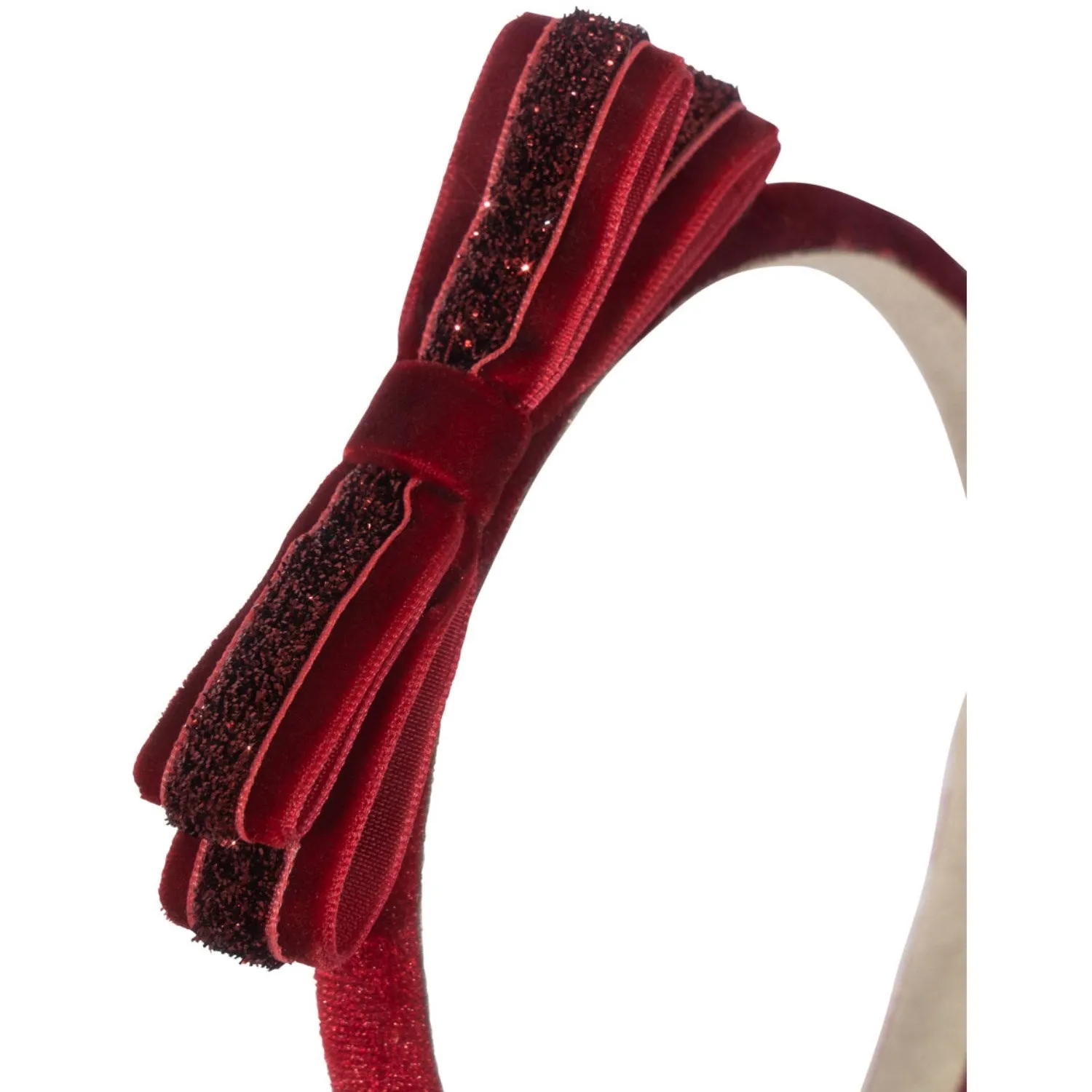 Konges Sl?jd Red Velvet Bow Hairbrace
