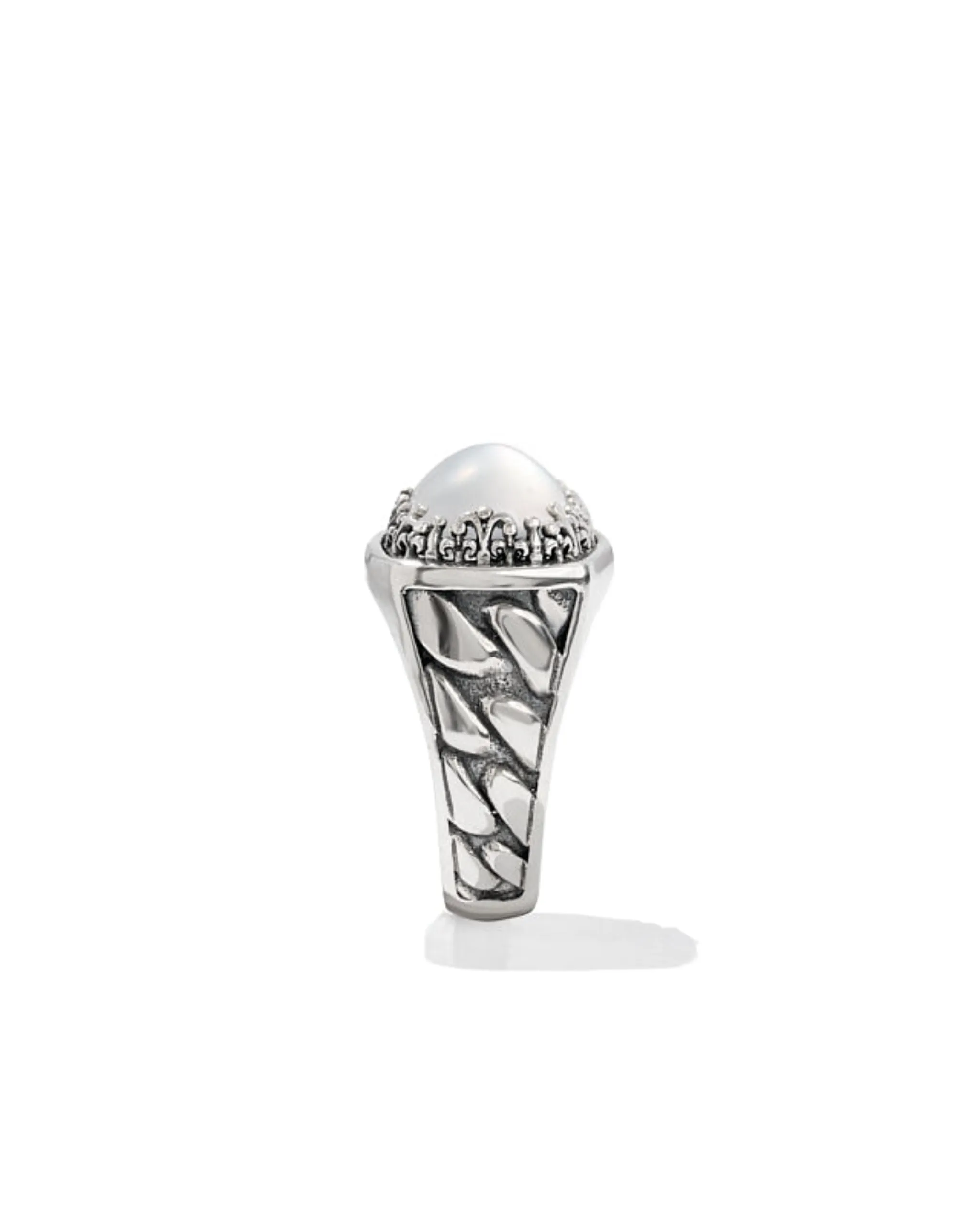 Konstantino Sterling Silver Cabochon Cushion Mother of Pearl Ring