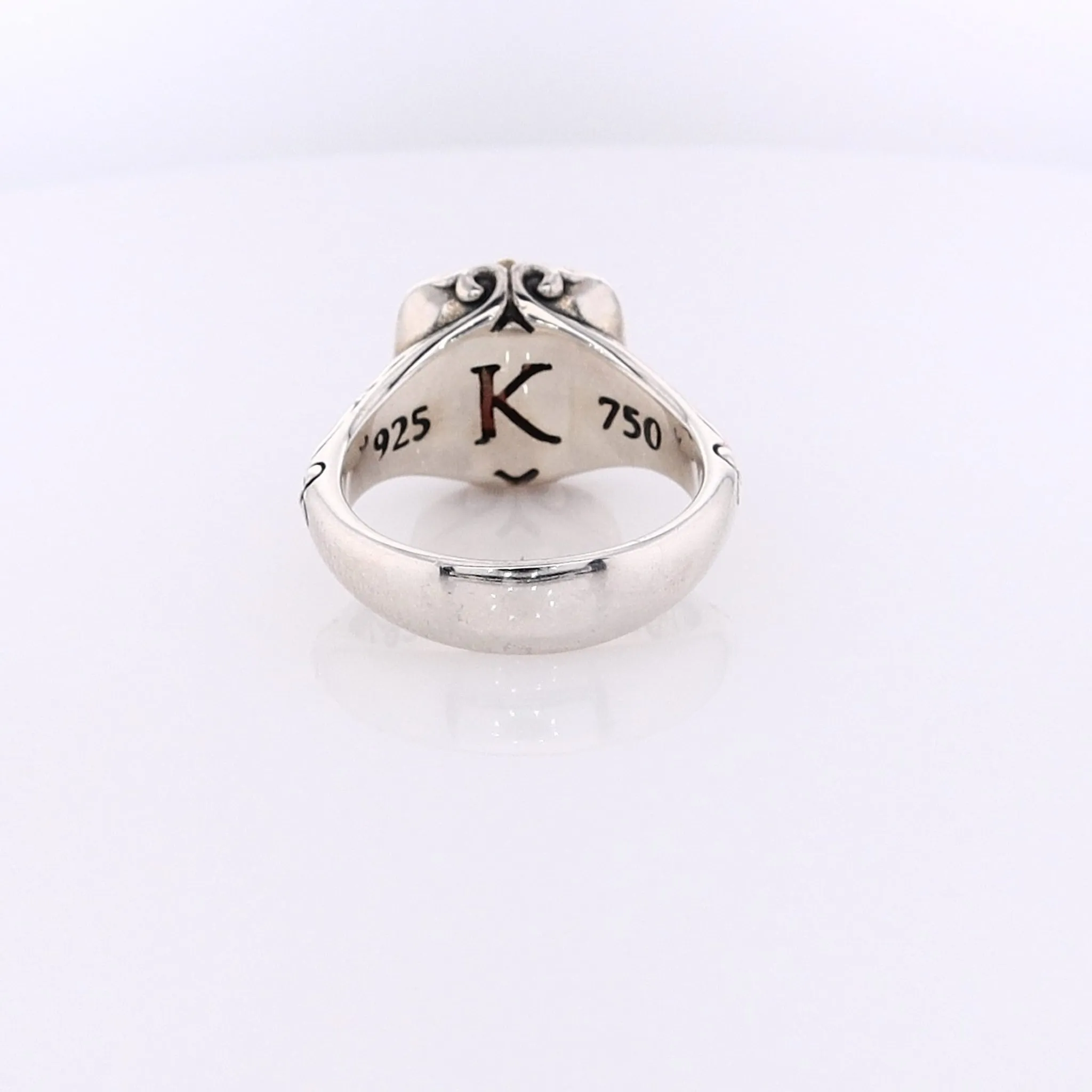 Konstantino Two-Tone Rock Crystal; and Mother of Pearl Doublet Ring