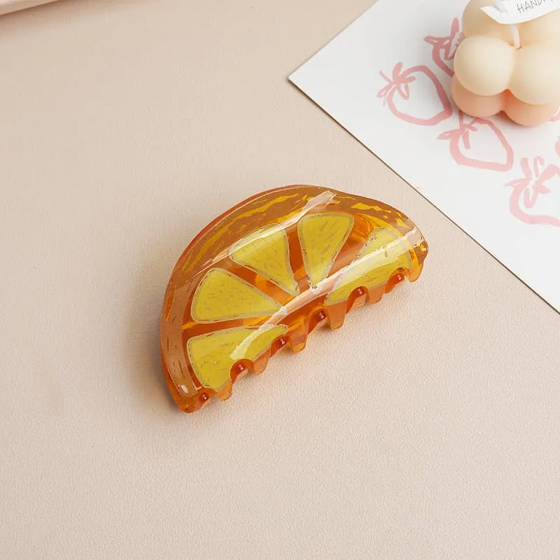 Lemon Hair Claw Clip