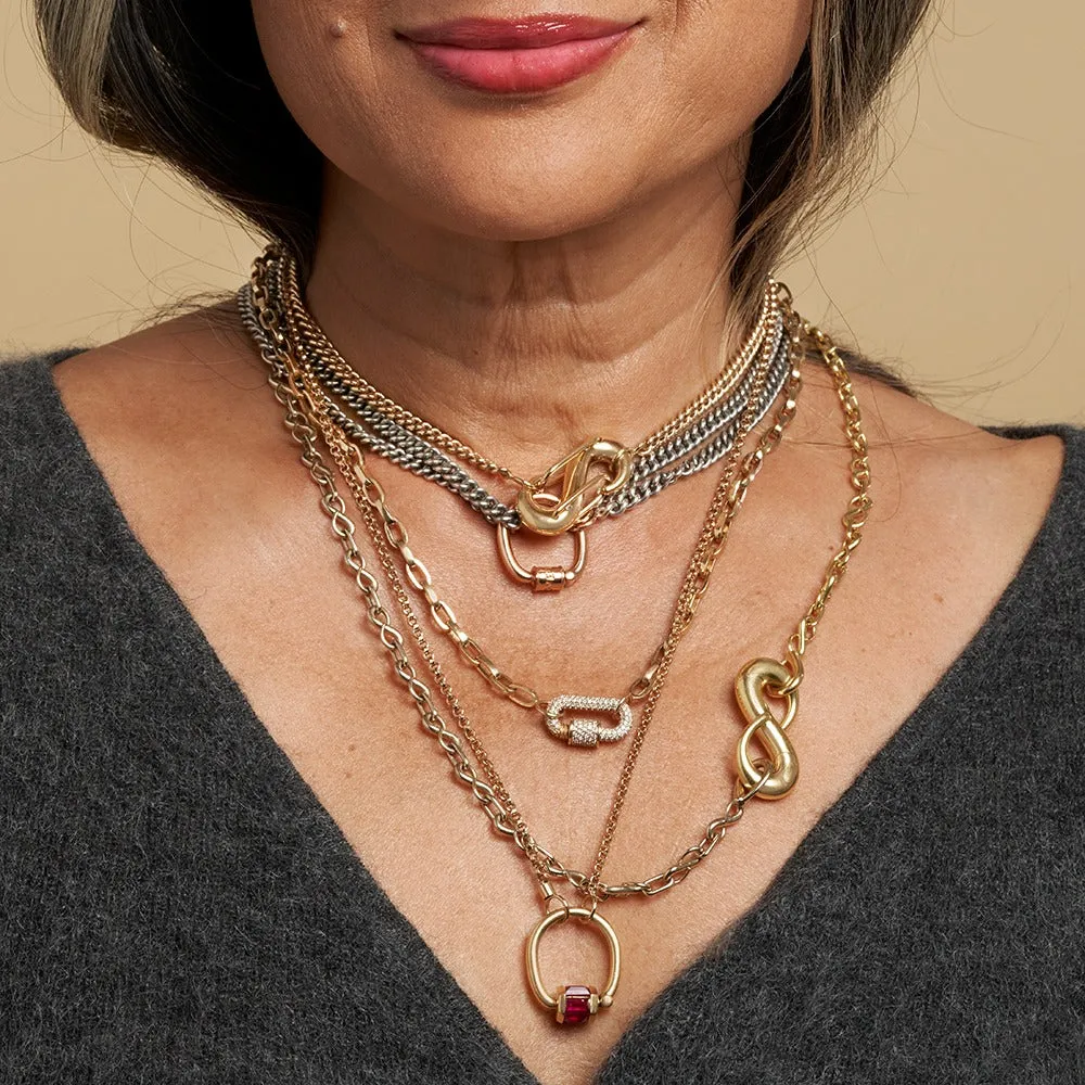 Marla Aaron 14K Gold Heavy Curb Chain Necklace