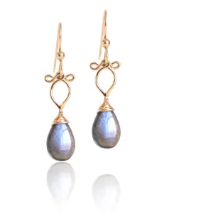 Michaela - Labradorite, 14k  Gold Filled Earrings