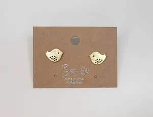 Mini Bird Post Earrings