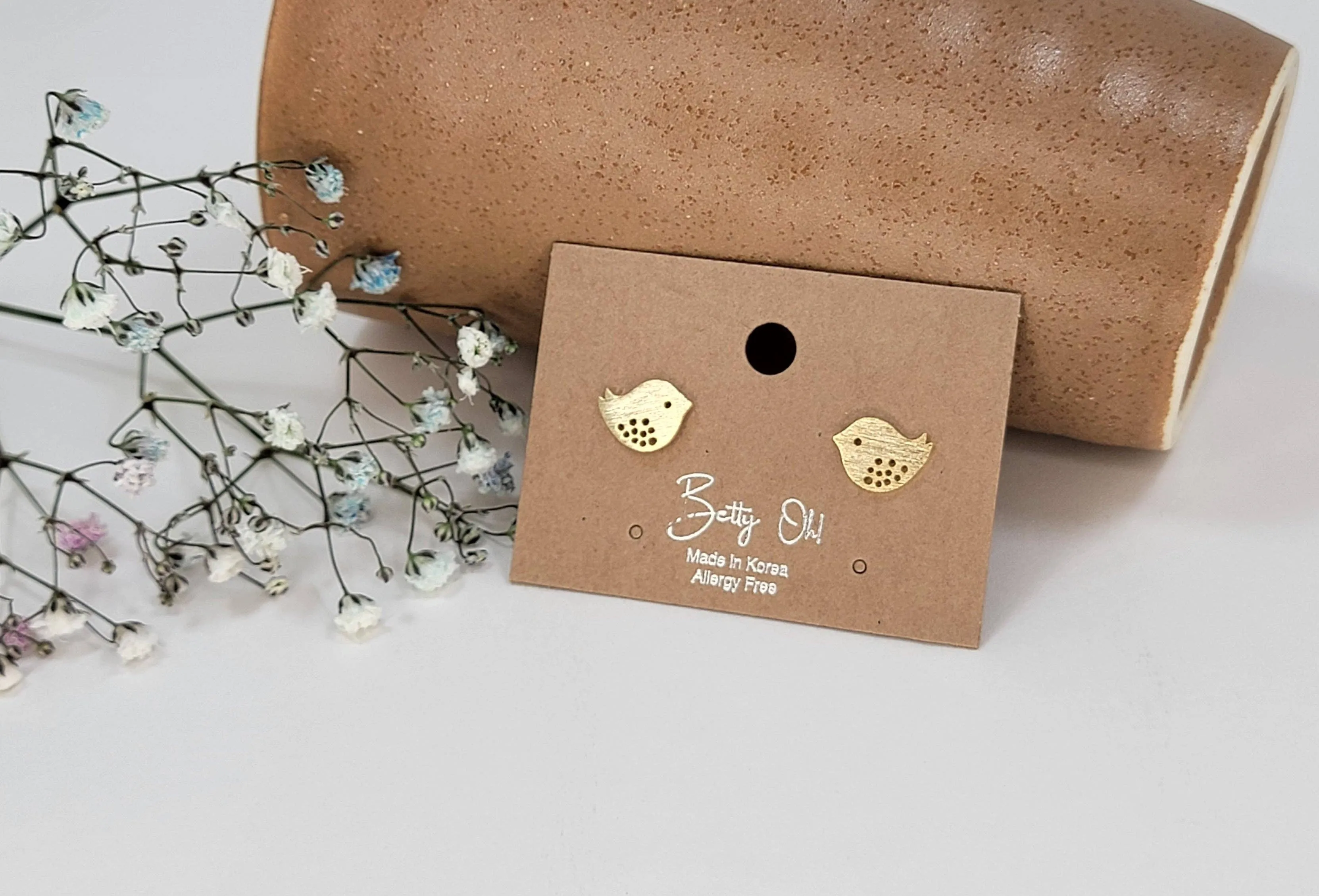 Mini Bird Post Earrings