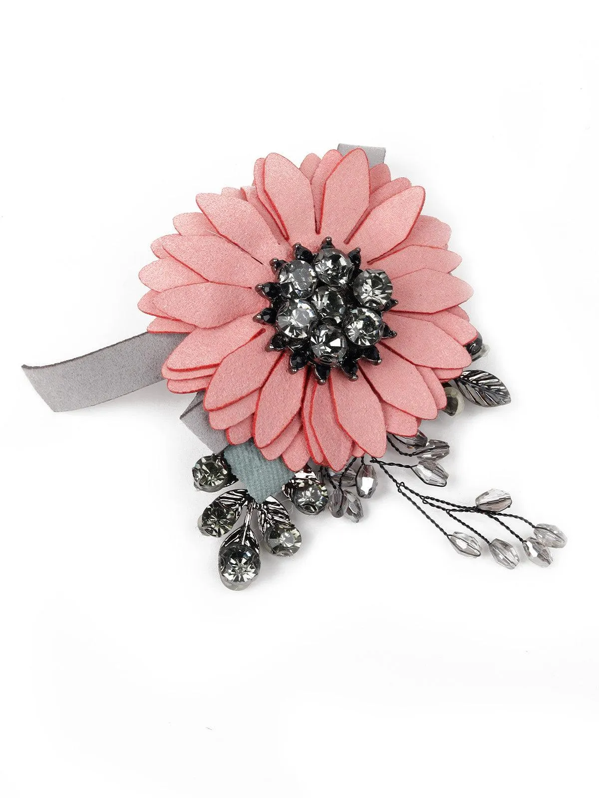 Odette Women Black Metal Brooch