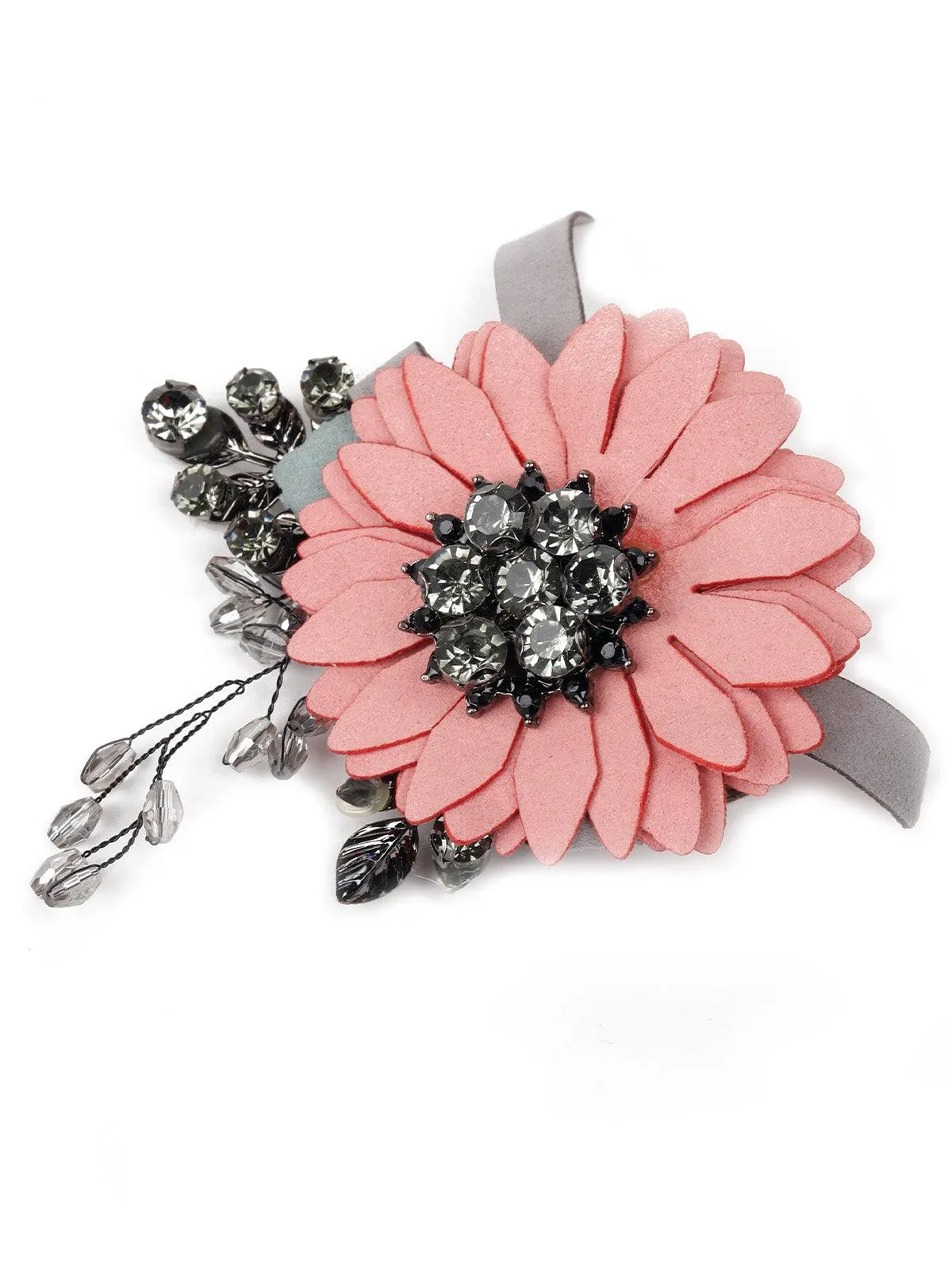 Odette Women Black Metal Brooch