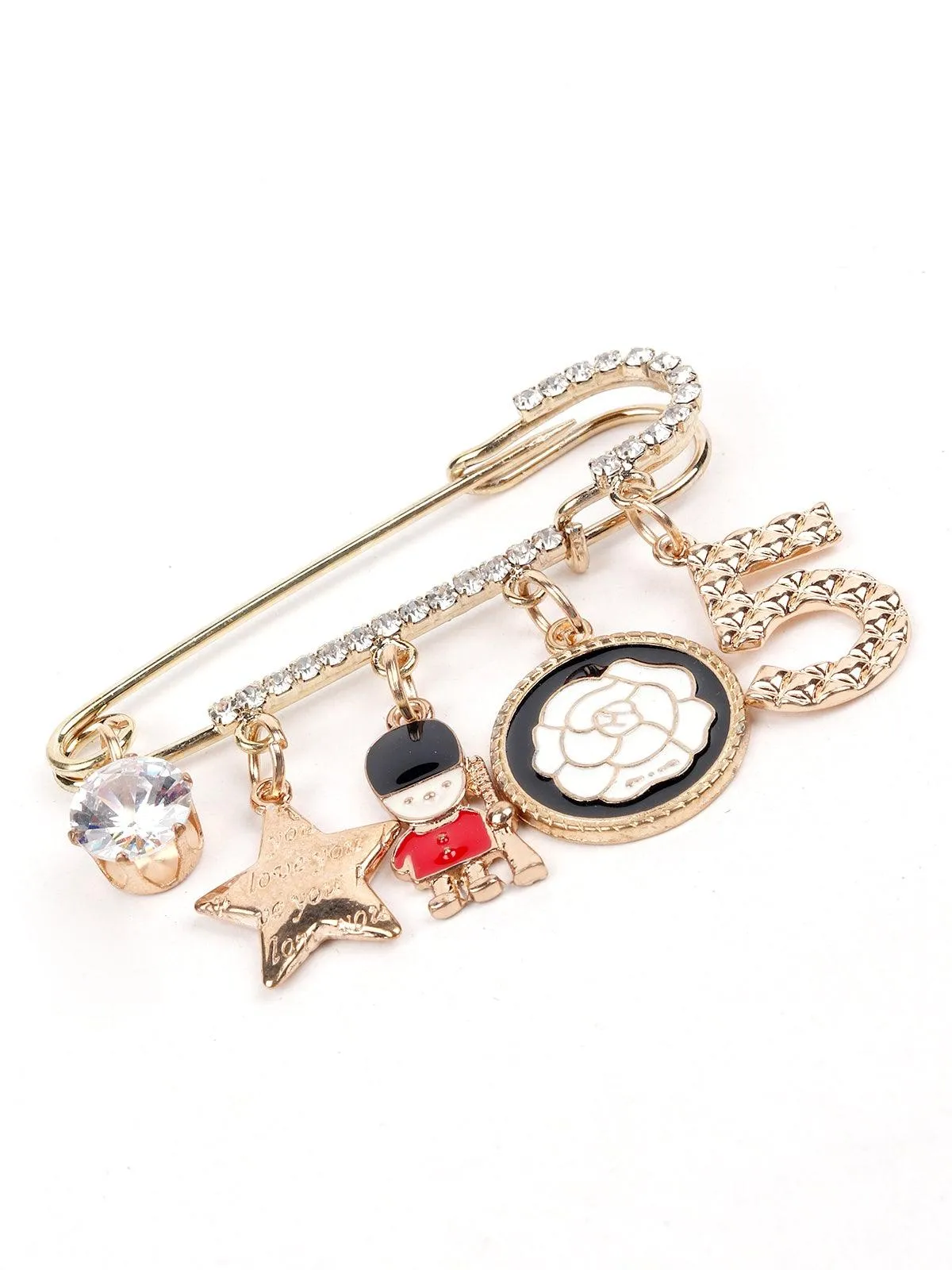Odette Women Gold-Metal Pin Brooch