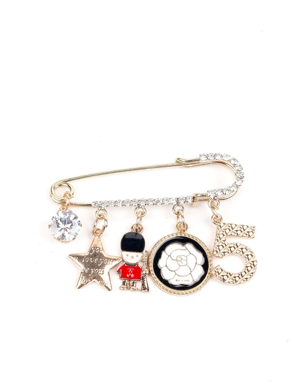 Odette Women Gold-Metal Pin Brooch