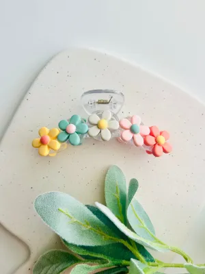 Pastel Blossom Claw Clip