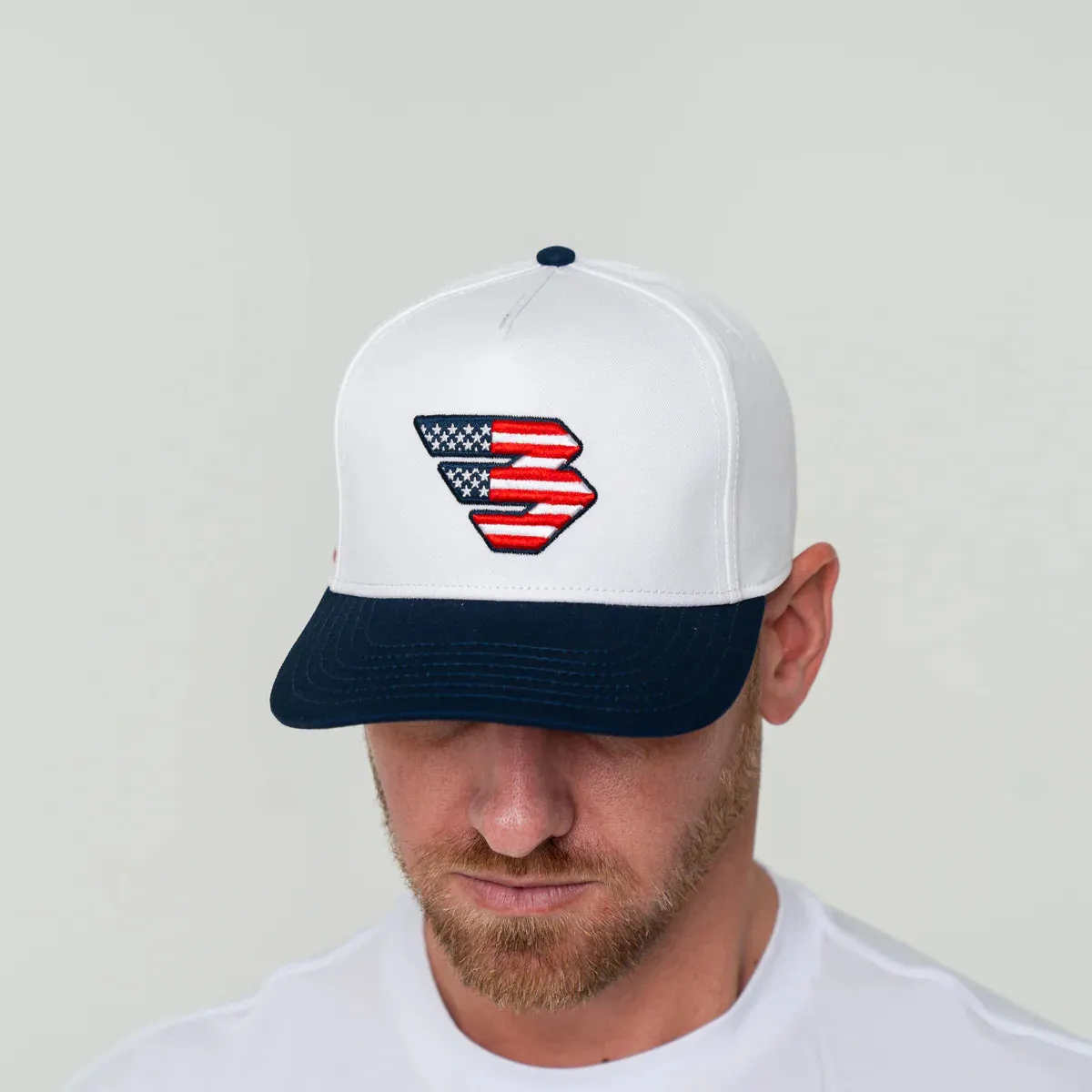 Patriotic Flying B Hat - White