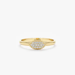 Pave Diamond Marquise Ring, Ayla