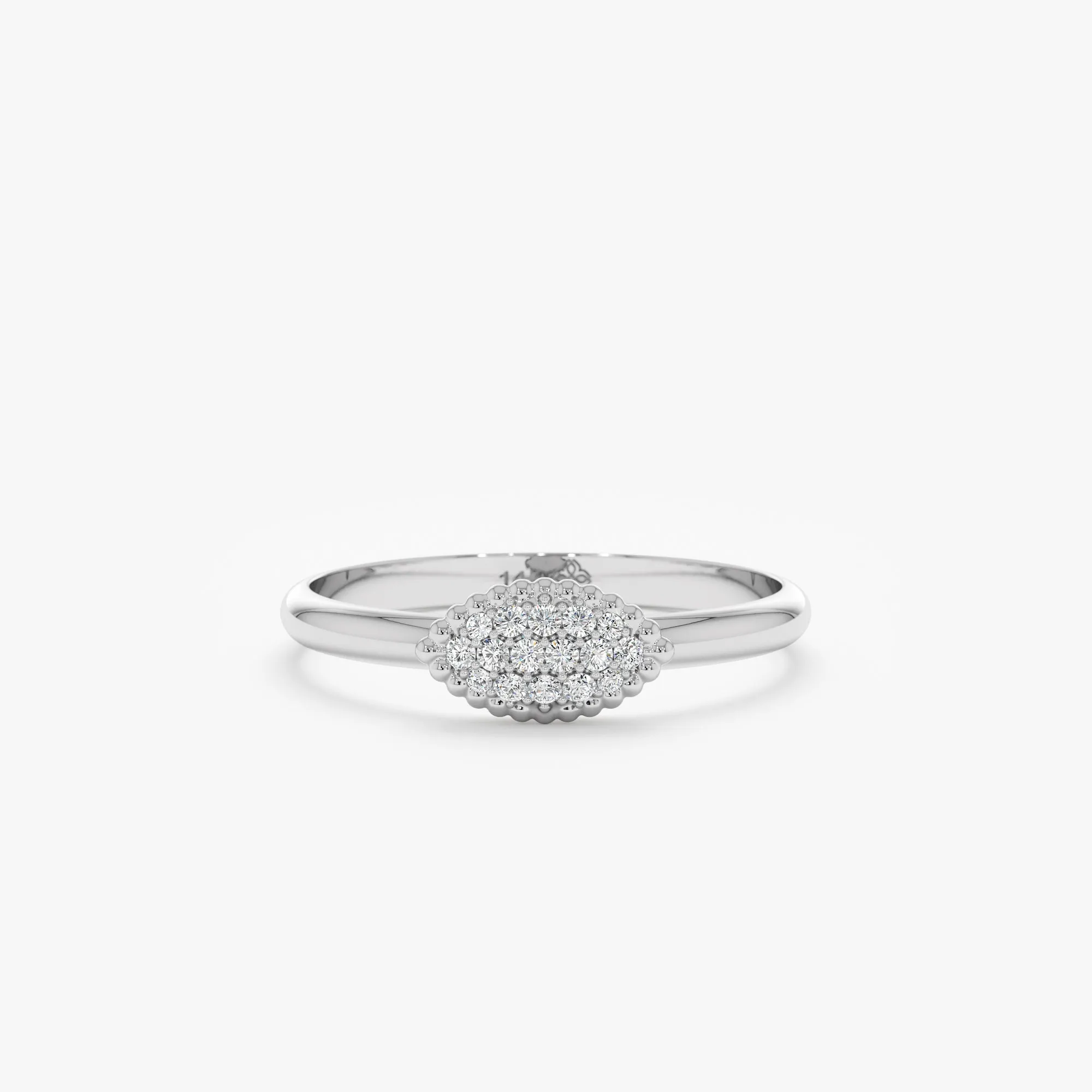 Pave Diamond Marquise Ring, Ayla