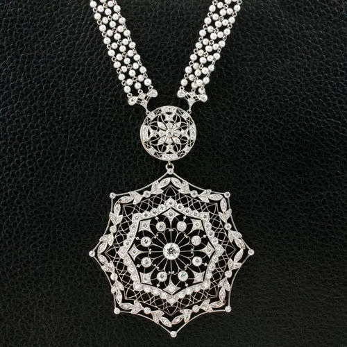 Pearl & Diamond Circa 1910 Estate Pendant