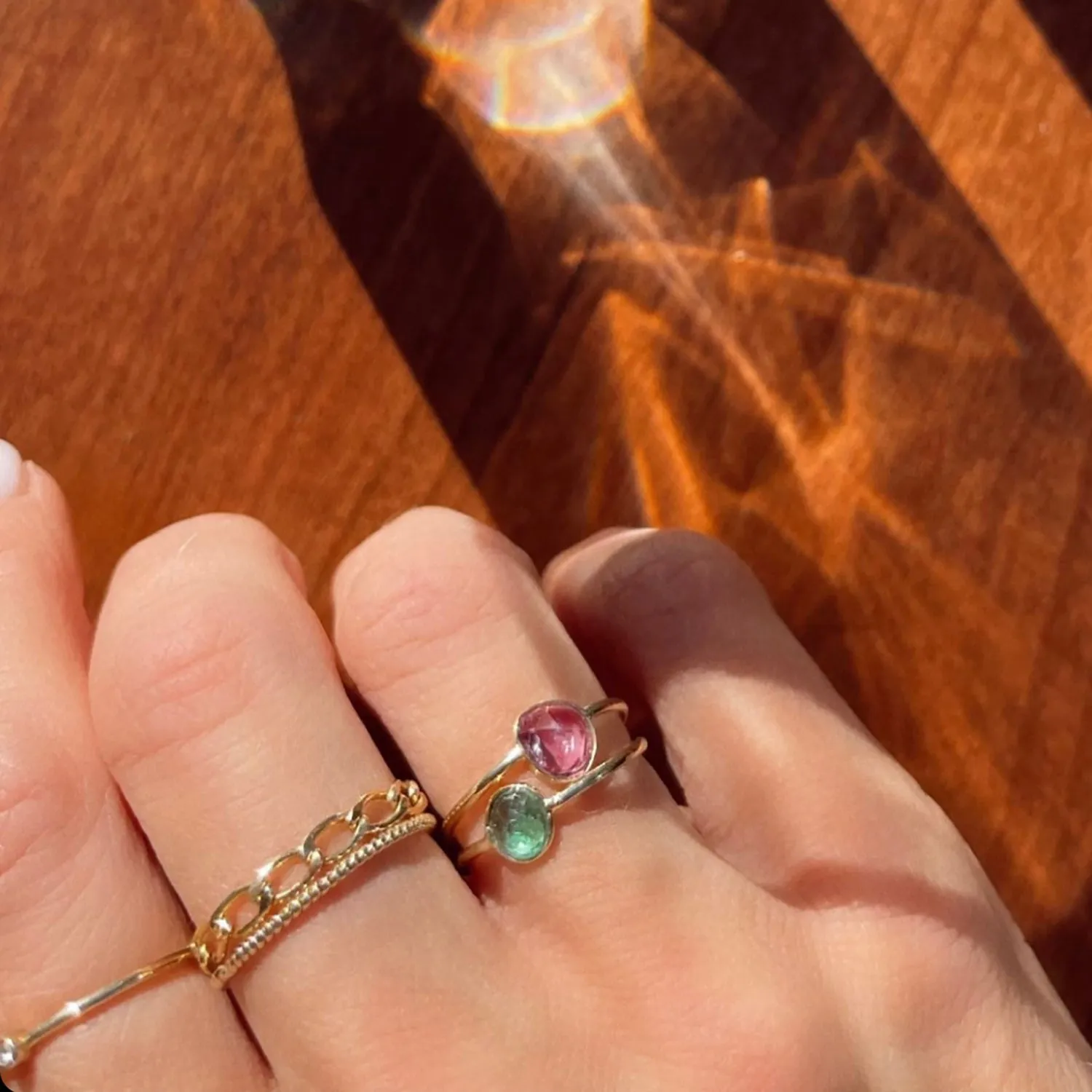 Pink Sapphire Rosecut Ring