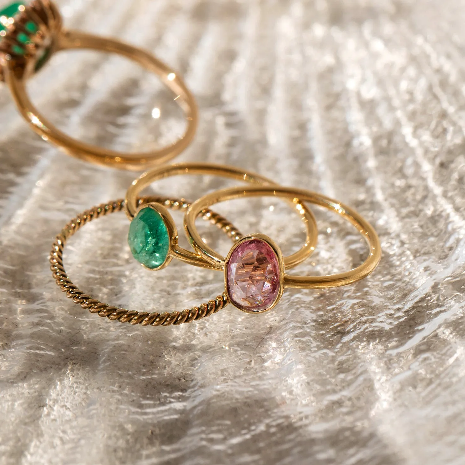 Pink Sapphire Rosecut Ring