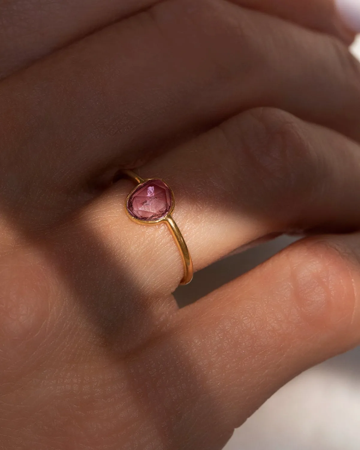 Pink Sapphire Rosecut Ring