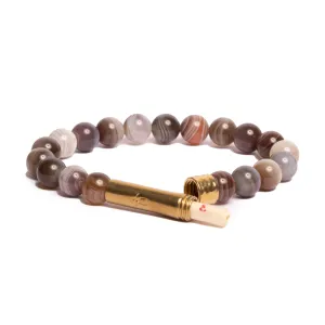 Polished Botswana Agate Intention Bracelet