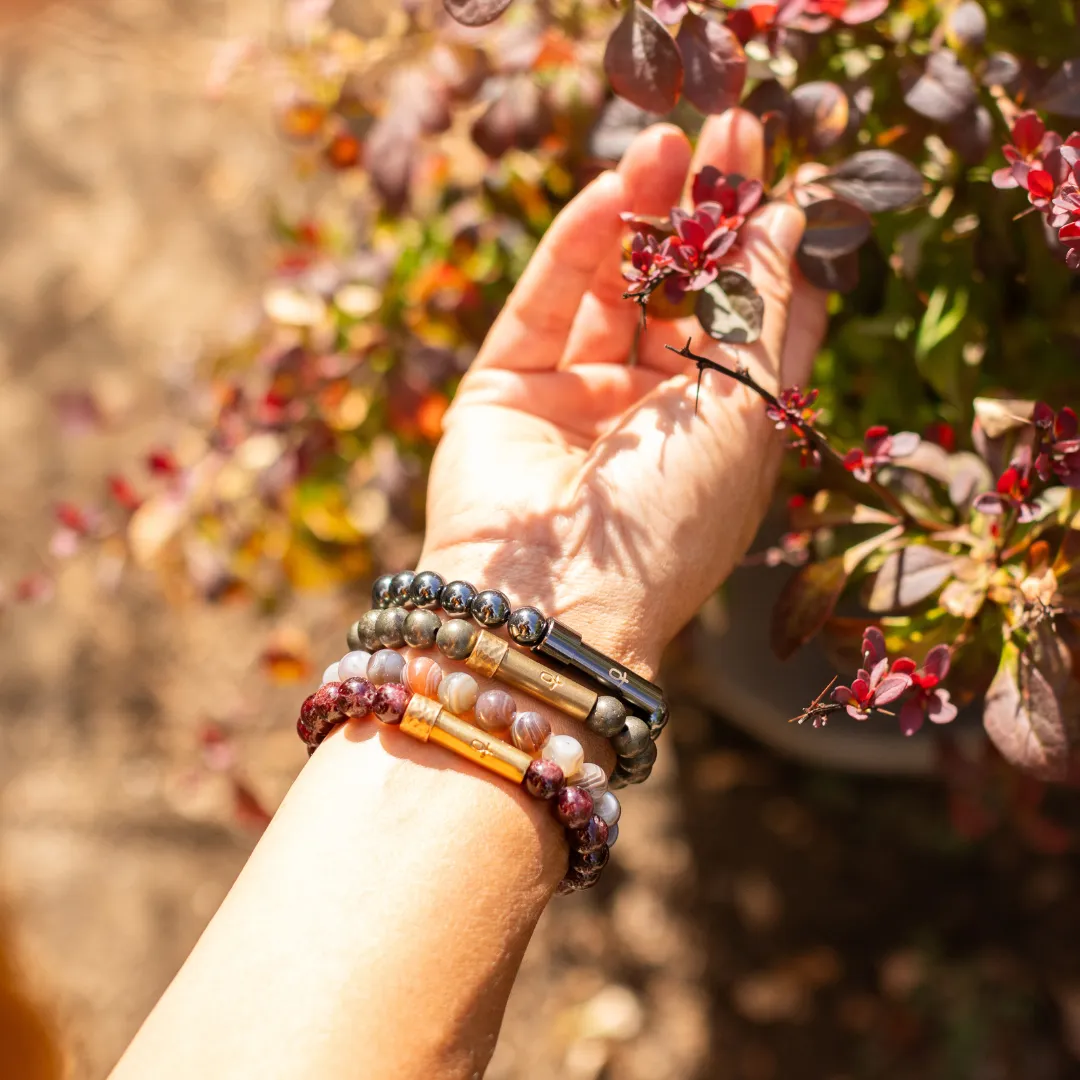 Polished Botswana Agate Intention Bracelet