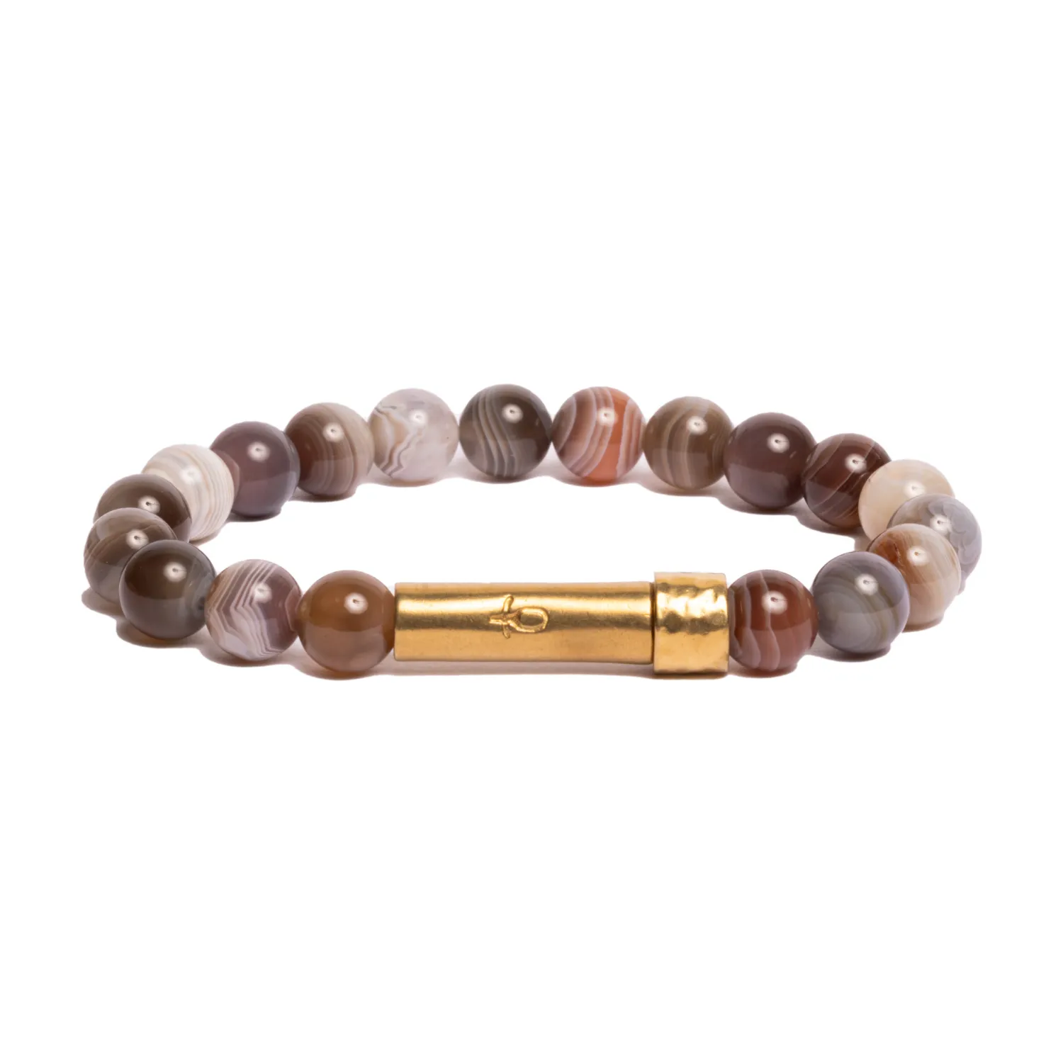 Polished Botswana Agate Intention Bracelet