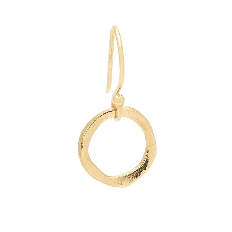 Polished Circle Drop Earrings