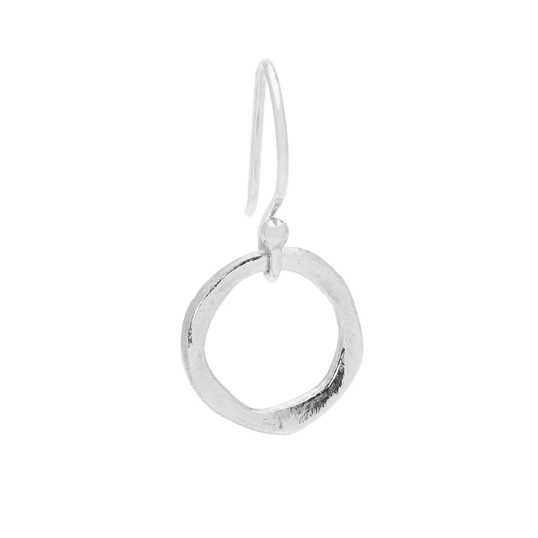 Polished Circle Drop Earrings