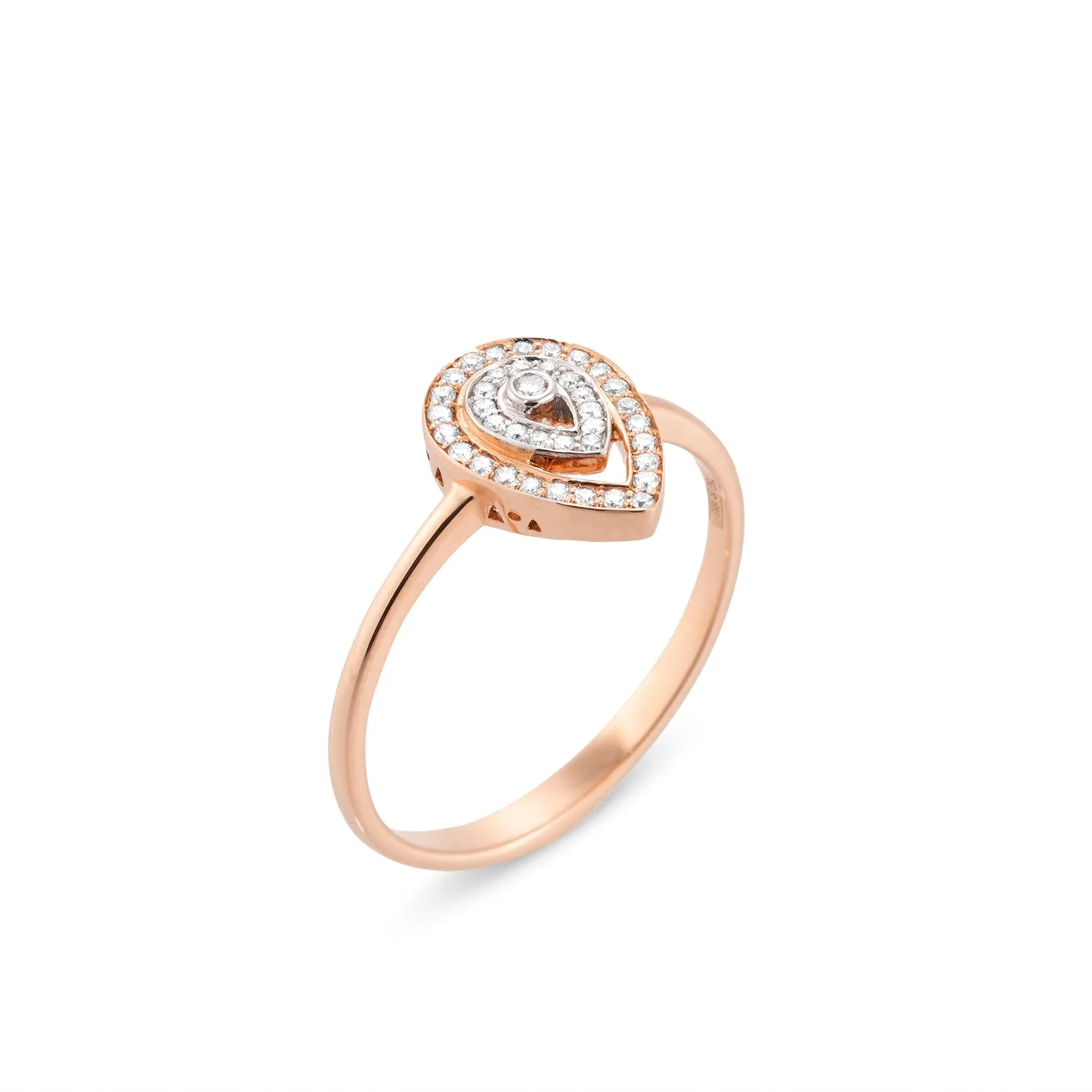 Ponte Vecchio Benvenuto 18ct Rose Gold 0.14ct Diamond Ring